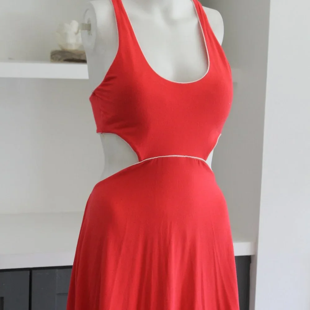 Victoria's Secret Babydoll Red Summer Beach Bra Top Open Back Dress S - Picture 4 of 9
